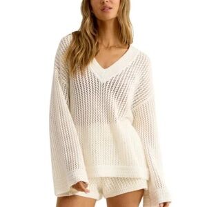 Z Supply Cream V-Neck Sweater
